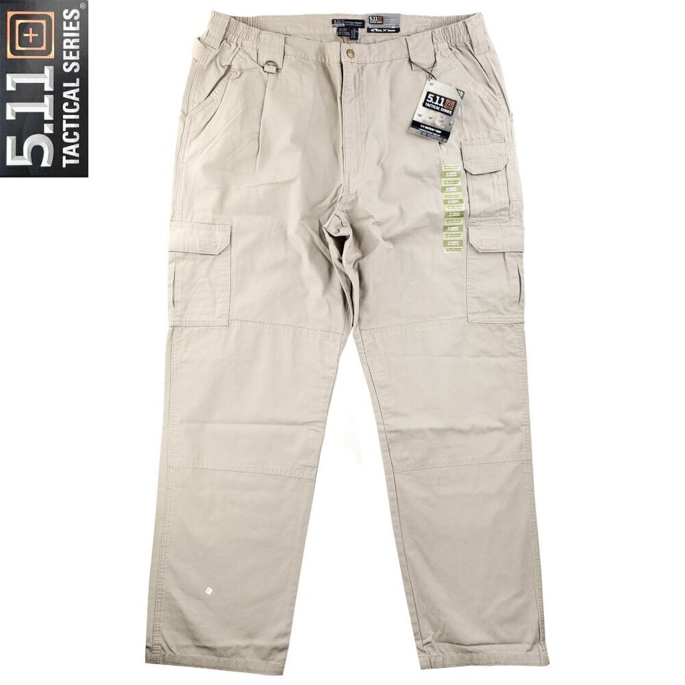 5.11 Tactical Series Cargo Pants Canvas Khaki 74251 Men's "44x32" Real 42x33 NWT